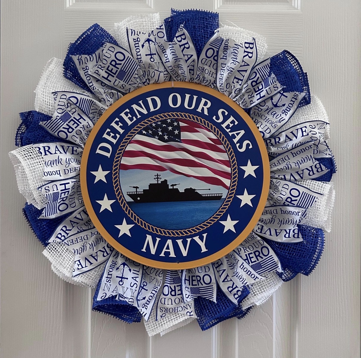 Patriotic Navy Weath