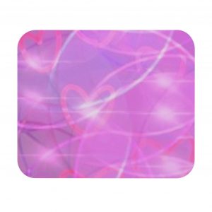Pink Heart Swirl Rectangle Mouse Pad — Romantic Desk Mousepad