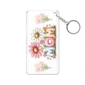 Mom Floral Keychain Charm — Cute Daisies & Tulips Mother’s Day Gift